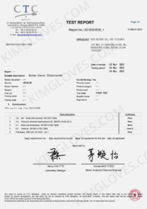 KG CE EN ISO 21420 Household rubber glove certification and test report-2